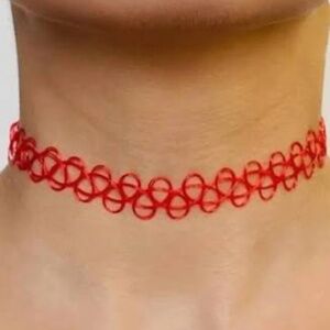 Elegant Red 90's Choker Necklace - BRAND NEW